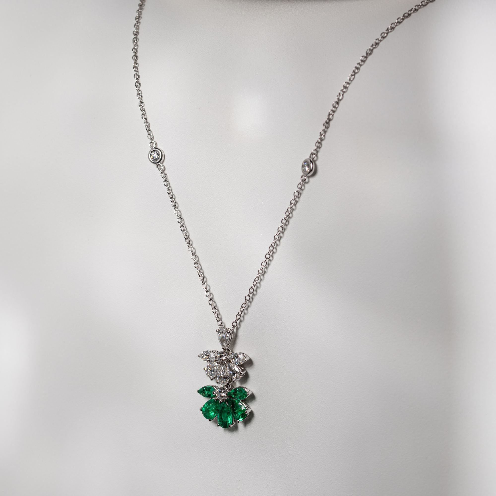 Emerald Fan Necklace